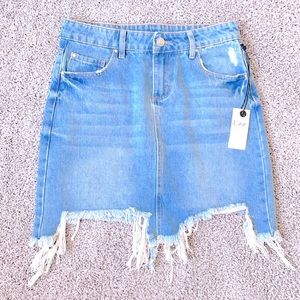 🆕DEX | Distressed Jean Skirt